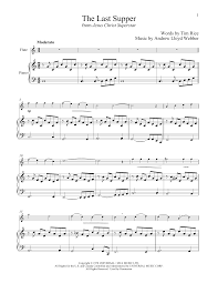 Affordable lds gifts, fast shipping, and #1 customer service! Andrew Lloyd Webber The Last Supper From Jesus Christ Superstar Sheet Music Pdf Notes Chords Broadway Score Clarinet And Piano Download Printable Sku 408136