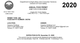 What you will need to proceed: Canamoholistic Food Permit