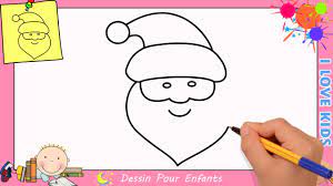 Noel dessin de coloriage a imprimer coloriage noel coloriage. Comment Dessiner Un Pere Noel Facilement Etape Par Etape Pour Enfants 3 Youtube