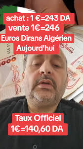 Le Taux Du Change Du Dinars Algeriens Au Marche Noir
