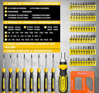 131piece Magnetic Screwdriver Set With Plastic Ranking Includes Precision  Screwd