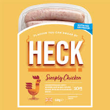 A sausage is a food usually made from ground meat (normally pork or beef ), mixed with salt , herbs , and other spices , although vegetarian sausages are available. Sausages Heck Food Ltd