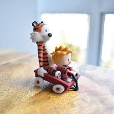 Snowy seldom speaks, but is instead seen thinking. 3d Printable Calvin Hobbes Wagon By 3d Print Guy