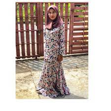 Ia juga mempunyai zip sorok. Baju Kurung Moden Kain Kembang Payung Size L Shopee Malaysia
