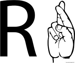 40+ r coloring pages for printing and coloring. Asl Sign Language Letter R Coloring Pages Printable