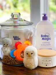 1 white wicker basket 1 bottle of pure natural vanilla body & bath cream (10 oz.) 1 bottle of pure natural body & bath wash Diy Baby Shower Gift In A Jar Must Have Mom