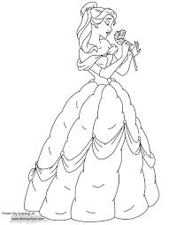 Belle Smelling A Rose Belle Beautyandthebeast Rose Coloring Pages Disney Princess Coloring Pages Disney Coloring Pages