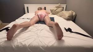 Unloading Enema in Diaper While Bound: Norwegian Gay Chain Porn