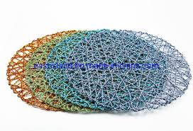 Custom shapes, such as hearts, are also available at reasonable prices. China Handmade Round Fsc Paper Rope Straw Placemats China Handmade And Placemat Price