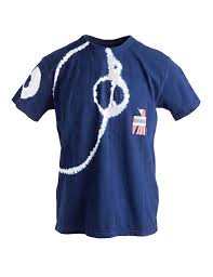 Kapital T Shirt Indigo Blue Decorated Batik Style