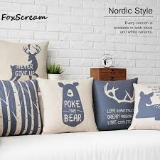 Check out our nordic home decor selection for the very best in unique or custom, handmade pieces from our shops. Nordic Style Case Merry Christmas Pillow Covers Deer Bear Animal Cushions Cover Home Decor Home Decor Pillows