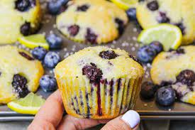 I used instead 1 tsp vanilla/ tsp orange extract, crushed the blueberries to make blue muffins, and cooked for only 23min, until the edges were lightly golden to keep the muffins moist. Lemon Blueberry Muffins With Yogurt Easy Healthy Recipe