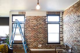 Read on for a diy fake brick wall. Faux Brick Veneer Wall Vintage Revivals