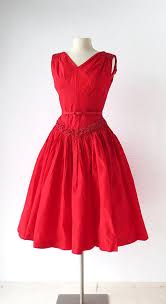 1950s Red Dress Russian Red 50s Dress Small S Etsy 1950s Red Dress Vintage Dresses 50s Vintage Dresses