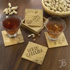 Maybe you would like to learn more about one of these? North Carolina State Puzzle 4 Pc Coaster Set With Case Totally Bamboo