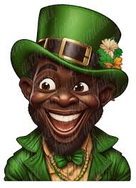 Cheerful Black Leprechaun 300 Dpi Transparent PNG FILE , St Patricks Day  Melanin Sublimation PNG Print, Shamrock African Shirt Art