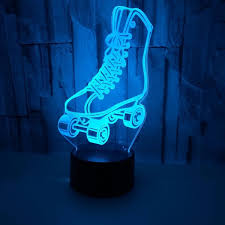 Check spelling or type a new query. Novelty 3d Night Light Roller Skates Led Desk Lamp 7 Colors Change Lighting Lamp Skating Rink Decoration Wish