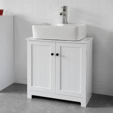 Waschtisch mit unterschrank aufsatzbecken 60 cm a40101dbr1barco. Sobuy Bzr18 W Waschbeckenunterschrank Badschrank Waschtisch Unterschrank Badmobel Weiss Sobuy Shop
