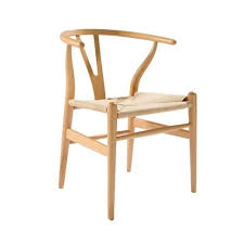 Fine Mod Imports Hans Wegner Wishbone Chair Solid Wood Dining Chairs Classic Chair Wishbone Chair