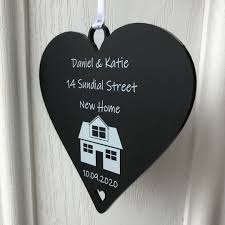 New Home Gifts Personalised Housewarming Present Heart Plaque 10cm New Home Gifts Home Gifts House Warming