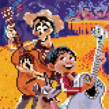094 Coco Pixel Art Pixel Art Landscape Perler Bead Disney