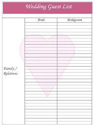 Wedding Guest List Wedding Planner Printables Wedding Planning Binder Wedding Guest List