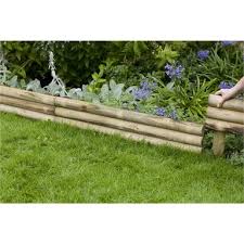 Horizontal Log Edging Homebase Garden Edging Garden Bed Layout Raised Garden Beds Diy