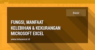 Fungsi Manfaat Dan Kegunaan Microsoft Excel Microsoft Excel Microsoft