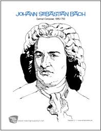 Line art to celebrate the season! Johann Sebastian Bach Free Famous Composer Coloring Page