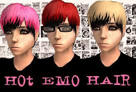 Cutting your hair with a razor comb will definitely achieve this, especially if you can get your hair (long or short) to be asymetric through a styled cut or through spiking it with product. Mod The Sims Multicoloured Scene Emo Hair