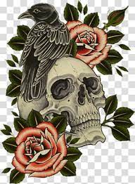 Old School Tattoo Flash Sleeve Tattoo Crow Flash Transparent Background Png Clipart Flash Tattoo Sleeve Fantasy Tattoos Old School Tattoo Sleeve