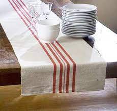 From Here To Zerr Diy French Striped Table Runner Farmhouse Table Runners Farmhouse Table Decor Striped Table Runner