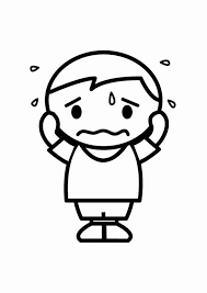 Can you make a happy face? Scared Coloring Pages