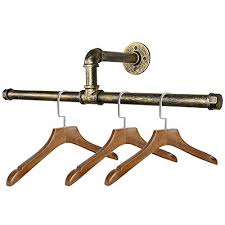 Ventilated shelves above the closet rod are perfect for storing games and seasonal clothing, while the ventilated shelf below keeps items within easy reach. Willowdale Wall Mounted Clothes Rod Industrial Pipe Clothes Hanging Rack Detachable Wall Mounted Rustic Copper Garment Hanging Rod Multi Purpose Hanging T Bar For Closet Storage 23 6 Length Pricepulse