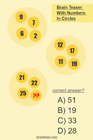 If you take 3 apples from 10 apples, how many do you have? Numbers In Circles Number And Math Puzzle Brainfans