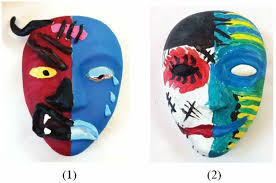 Mask examples representations of conflicted/divided aspects of self....
