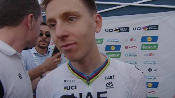 Tadej Pogačar (UAE Team Emirates) interview before the Tour de Suisse |  Category Cafe | Facebook