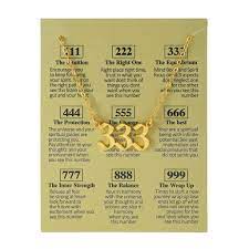 Angel Number Necklace 111 222 333 444 555 666 777 888 999 Old English  Numerology Number Necklace Gold Minimalist Pendant - Walmart.com