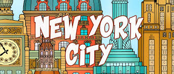 This giant coloring poster features cheerful drawings of the big apple's streets and landmarks. New York City Giant Coloring Poster Stuff2color