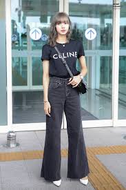 Pin By Jugu On Lisa Blackpink Airport Style Korean Airport Fashion Fashion Kpop Fashion Outfits