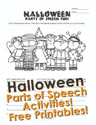 They are all free to print, and the kids will love coloring them in. Halloween Parts Of Speech Activities Squarehead Teachers