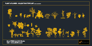 Plants free cad drawings flowers and shrubs. Cad Block Free Plant Flower Collection 002