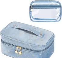 Bolsa de Maquillaje, Terciopelo Neceser Maquillaje Bolso de Cosméticos de  Viaje Portátil Neceser Organizador de Maquillaje con Transparente Bolso de  ...
