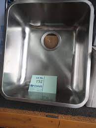 FRANKE S/STEEL ATON SINGLE BOWL UNDERMOUNT SINK ANX100-34 S/N 1220473364  RRP $299 - Fowles Auction ＆ Sales