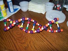 Model Dna Made From Beads And Floral Wire Dna Project Dna Model Project Dna Model