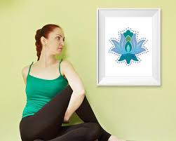 Indian Blue Lotus Flower Poster 8x10 16 X 20 And A3 Wall Print Meditation Instant Download Printable Yoga Art Lotus Print Indian Blue Blue Lotus Flower