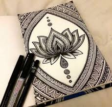 37 Ideas Doodle Art Ideas Inspiration Creative Zentangle Patterns Mandala Design Art Lotus Flower Drawing Black And White Drawing
