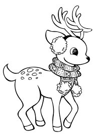 Free Printable Reindeer Coloring Pages Deer Coloring Pages Christmas Drawing Reindeer Drawing