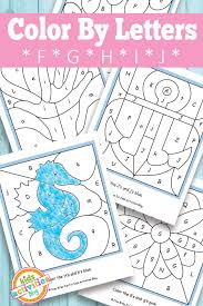 Color By Letters F G H I J Free Kids Printable Kids Activities Blog Preschool Activities Kindergarten Activities Preschool Letters