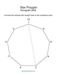 Metric Conversion Chart Star Polygon Worksheets